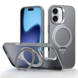 SULADA-For-iPhone-17-Case-Magnetic-Case-Anti-Fingerprints-Matte-TPU-+-PC-Phone-Cover-with-Kickstand-Titanium-Grey