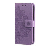 For-Xiaomi-Redmi-15-4G-(EU)-(171mm)-Case-Floral-Pattern-PU-Leather-Wallet-Stand-Phone-Cover-Purple