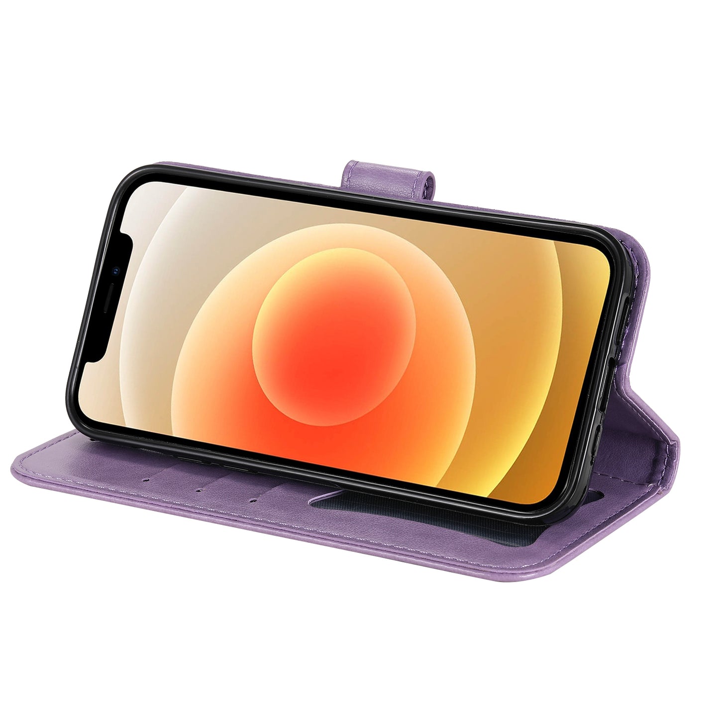 For-Xiaomi-Redmi-15-4G-(EU)-(171mm)-Case-Floral-Pattern-PU-Leather-Wallet-Stand-Phone-Cover-Purple