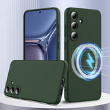 For-Samsung-Galaxy-S25-FE-Case-Compatible-with-MagSafe-Anti-Drop-Liquid-Silicone-Phone-Cover-Dark-Green