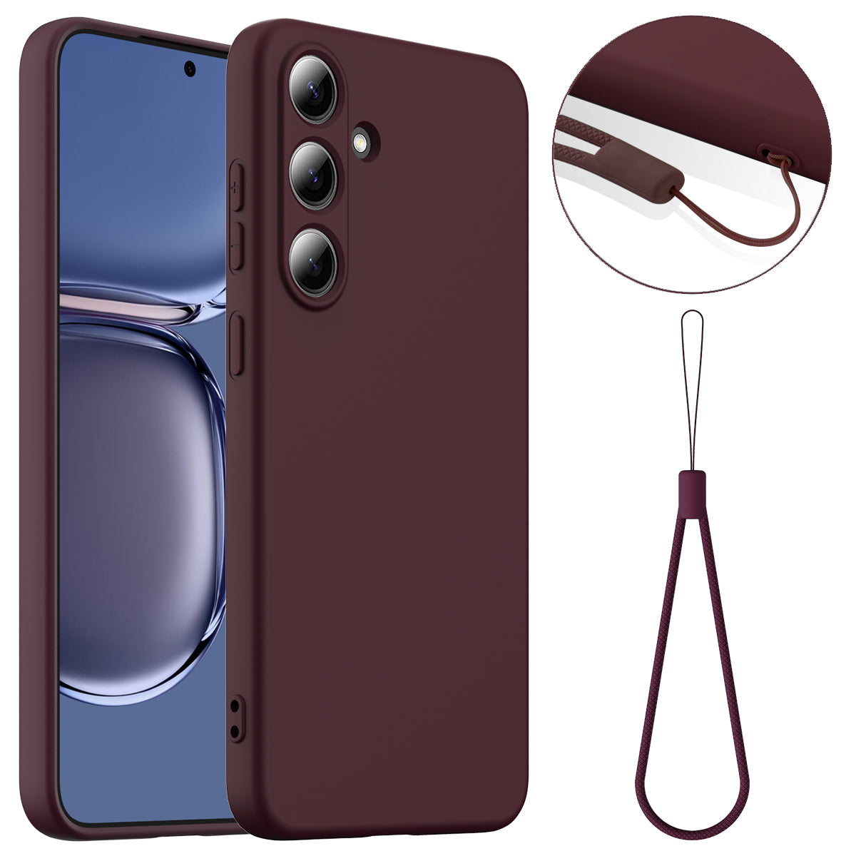 For-Samsung-Galaxy-S25-FE-Case-Compatible-with-MagSafe-Anti-Drop-Liquid-Silicone-Phone-Cover-Wine-Red