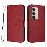 For-Xiaomi-Redmi-15-5G-(Global)-(169mm)-Wallet-Case-RFID-Blocking-Calf-Texture-Leather-Stand-Phone-Cover-with-Strap-Wine-Red