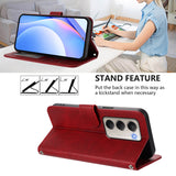 For-Xiaomi-Redmi-15-5G-(Global)-(169mm)-Wallet-Case-RFID-Blocking-Calf-Texture-Leather-Stand-Phone-Cover-with-Strap-Wine-Red