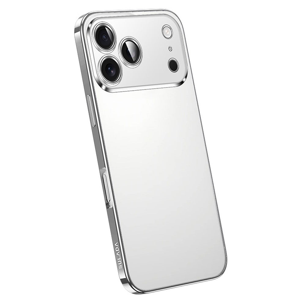 SULADA-Nature-Series-for-iPhone-17-Pro-TPU-Case-Electroplating-Matte-Phone-Cover-Silver