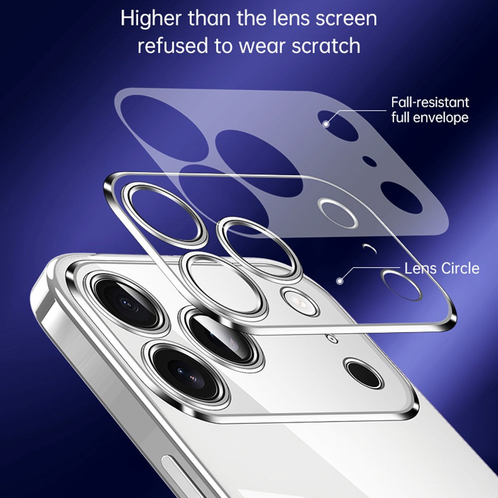 SULADA-Nature-Series-for-iPhone-17-Pro-TPU-Case-Electroplating-Matte-Phone-Cover-Silver