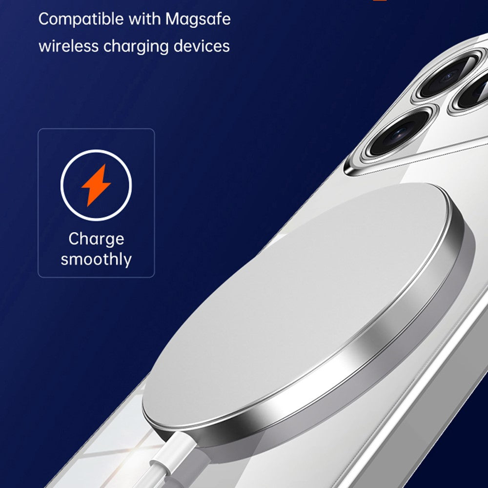 SULADA-Nature-Series-for-iPhone-17-Pro-TPU-Case-Electroplating-Matte-Phone-Cover-Silver