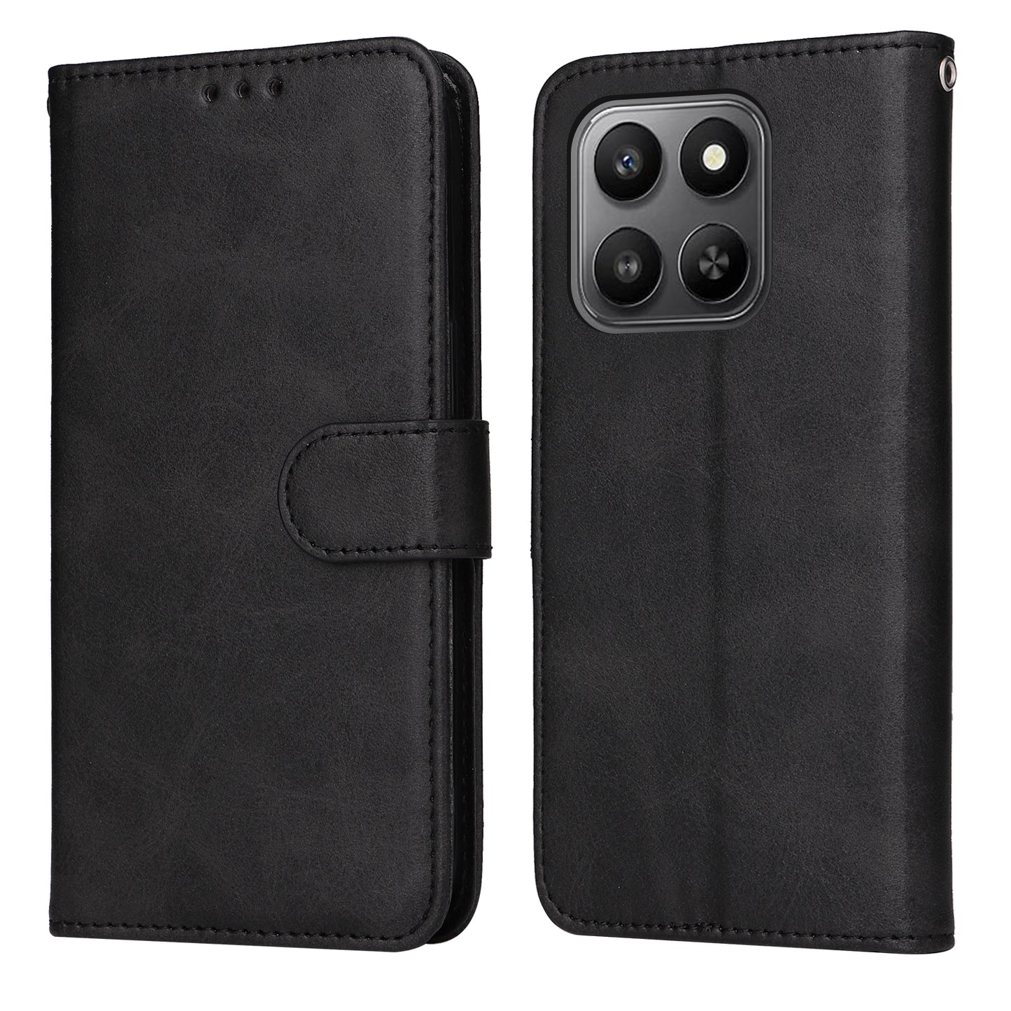 For-Honor-400-Smart-5G-/-4G-/-X7d-4G-Case-Wallet-PU-Leather-Folio-Flip-Phone-Cover-Black