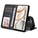 For-Honor-400-Smart-5G-/-4G-/-X7d-4G-Case-Wallet-PU-Leather-Folio-Flip-Phone-Cover-Black
