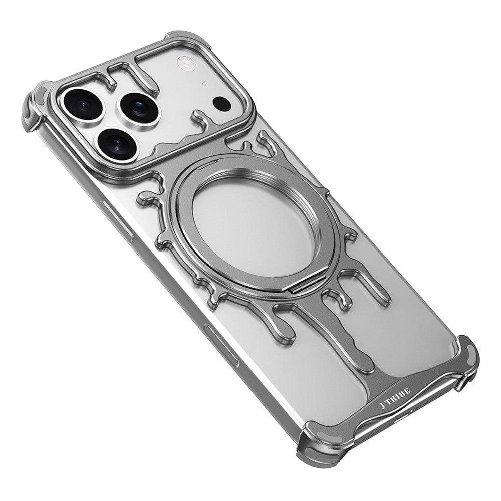 Glacier-Series-for-iPhone-17-Pro-Max-Bumper-Case-Rotating-Kickstand-Metal-Phone-Cover-Compatible-with-MagSafe-Dark-Grey