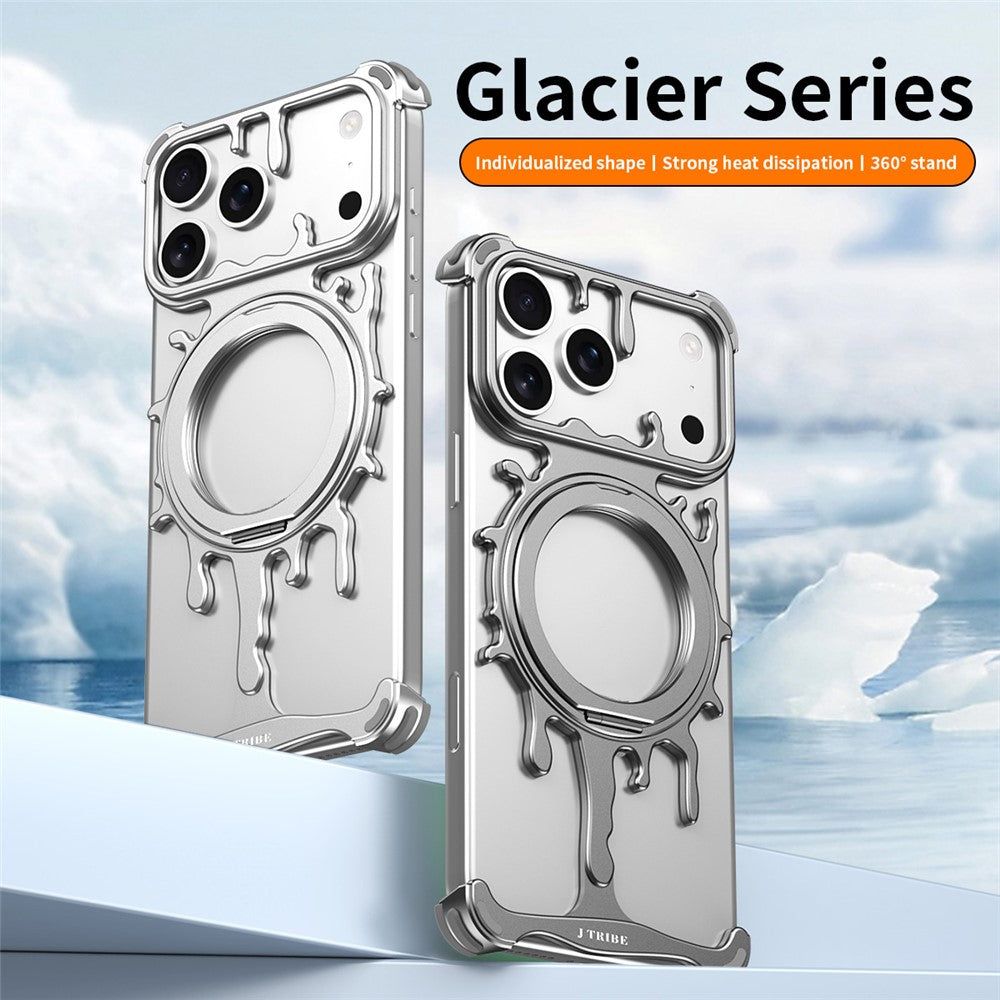 Glacier-Series-for-iPhone-17-Pro-Max-Bumper-Case-Rotating-Kickstand-Metal-Phone-Cover-Compatible-with-MagSafe-Dark-Grey