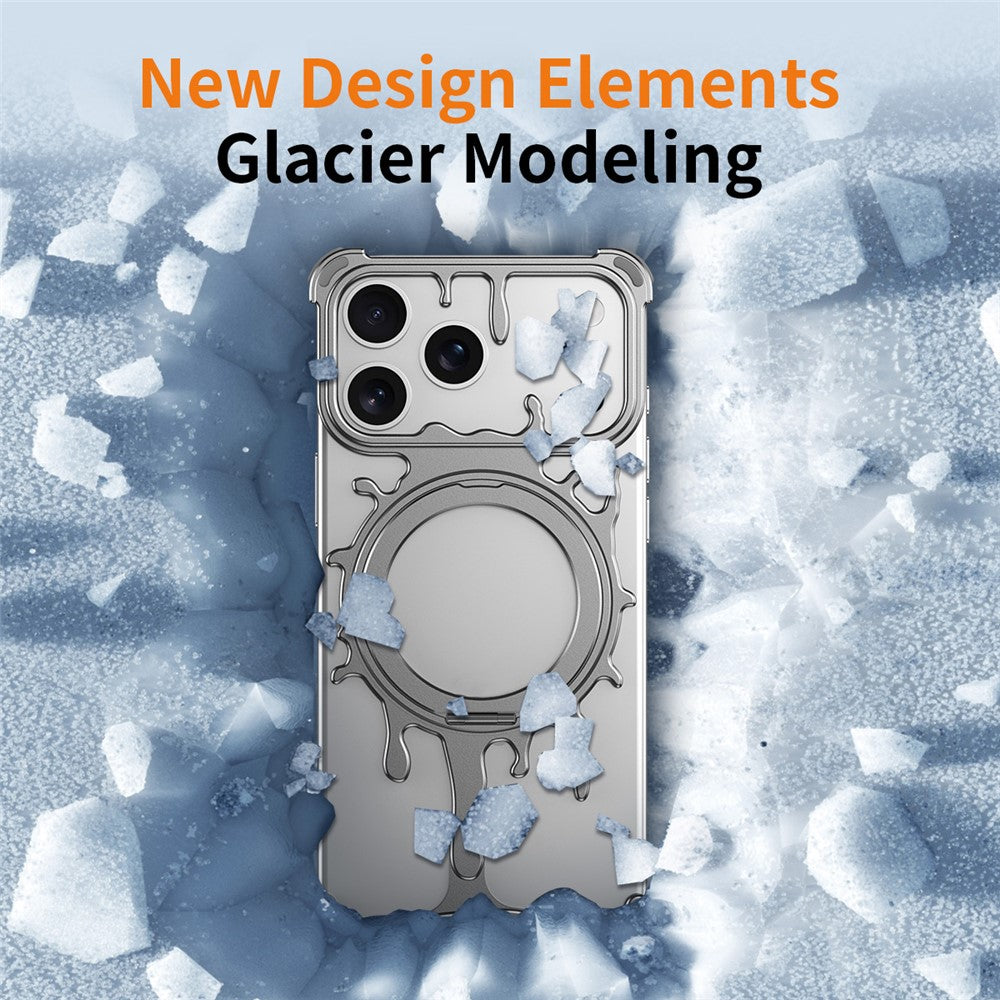 Glacier-Series-for-iPhone-17-Pro-Max-Bumper-Case-Rotating-Kickstand-Metal-Phone-Cover-Compatible-with-MagSafe-Dark-Grey