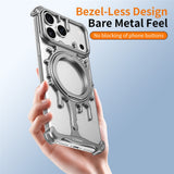 Glacier-Series-for-iPhone-17-Pro-Max-Bumper-Case-Rotating-Kickstand-Metal-Phone-Cover-Compatible-with-MagSafe-Dark-Grey