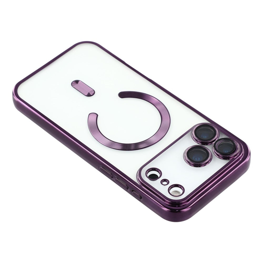For-iPhone-17-Pro-Max-Magnetic-Case-CD-Veins-Glass-Lens-Guard-TPU-Phone-Back-Cover-Purple