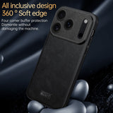 SULADA-For-iPhone-17-Pro-Max-Case-PU-Leather-+-TPU-+-PC-Back-Phone-Cover-Orange