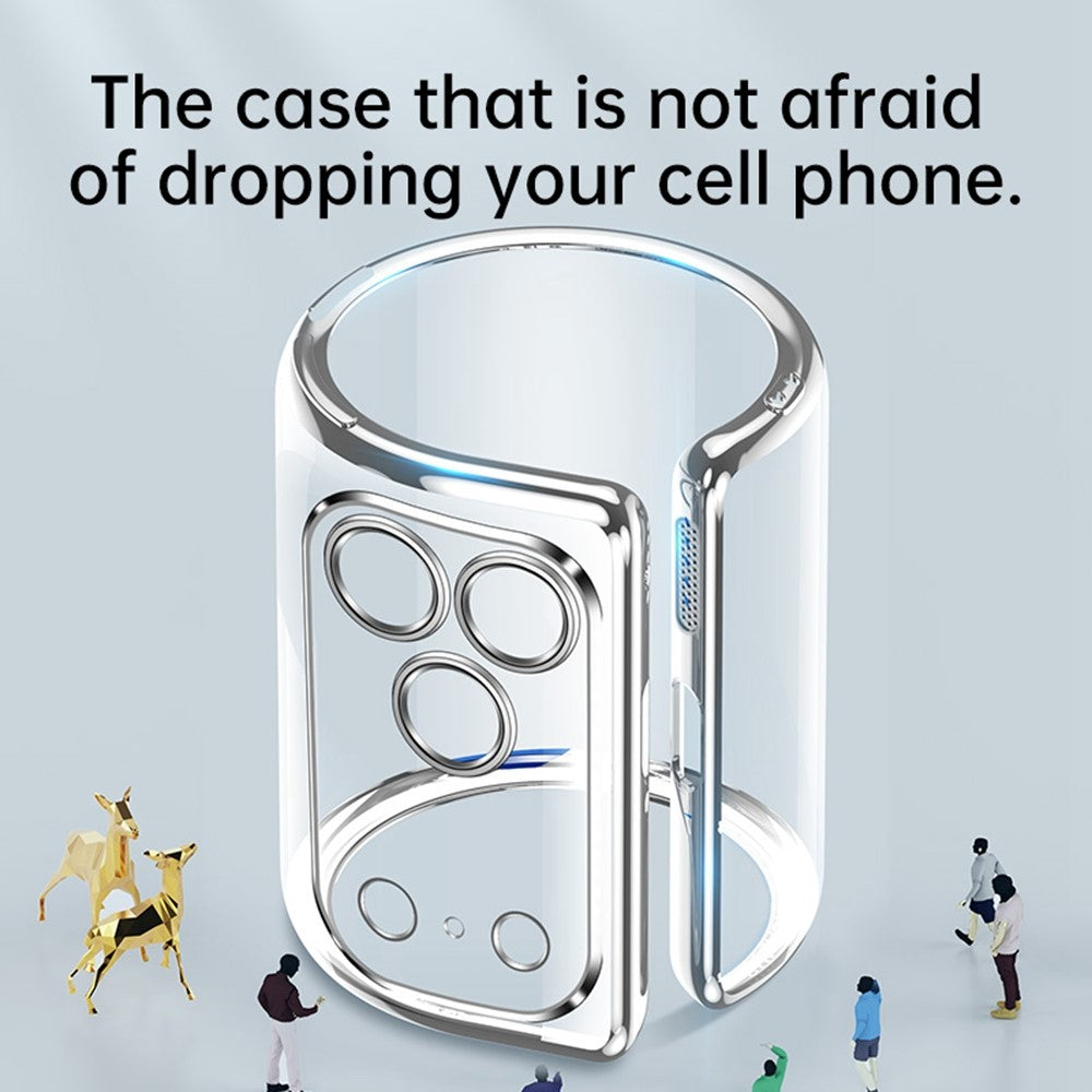 SULADA-For-iPhone-17-Pro-Case-Ultra-Thin-Electroplated-TPU-Clear-Phone-Cover-Black