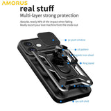 AMORUS-Kickstand-Case-for-iPhone-16-PC-+-TPU-Phone-Cover-with-Camera-Lens-Slider-Black