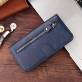 For-Xiaomi-Redmi-15-5G-(Global)-(169mm)-PU-Leather-Cases-with-Zipper-Pocket-Wallet-Phone-Cover-Stand-Blue