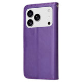 For-iPhone-17-Pro-Case-2-in-1-Detachable-Magnetic-Leather-Wallet-Mobile-Cover-with-Strap-Purple