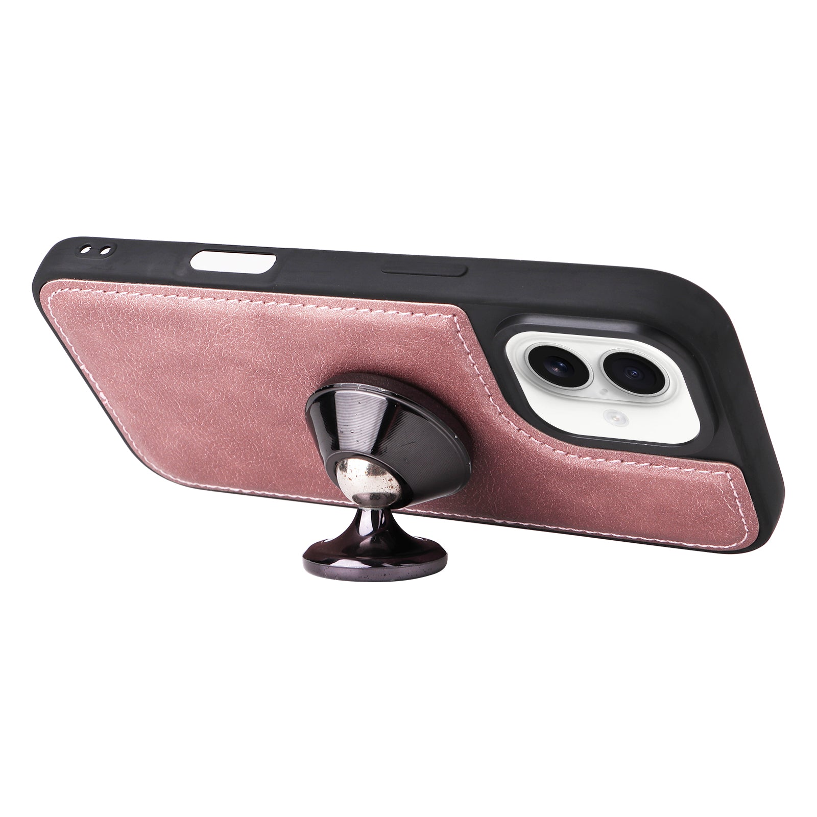 For-iPhone-17-Case-2-in-1-Detachable-Magnetic-Leather-Wallet-Mobile-Cover-with-Strap-Rose-Gold