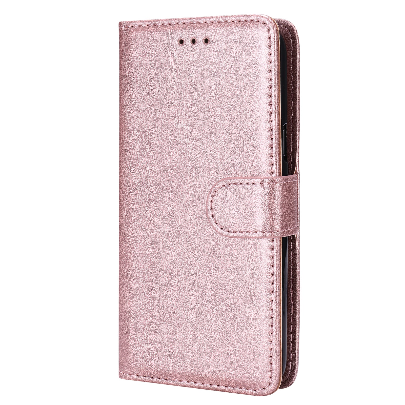 For-iPhone-17-Case-2-in-1-Detachable-Magnetic-Leather-Wallet-Mobile-Cover-with-Strap-Rose-Gold