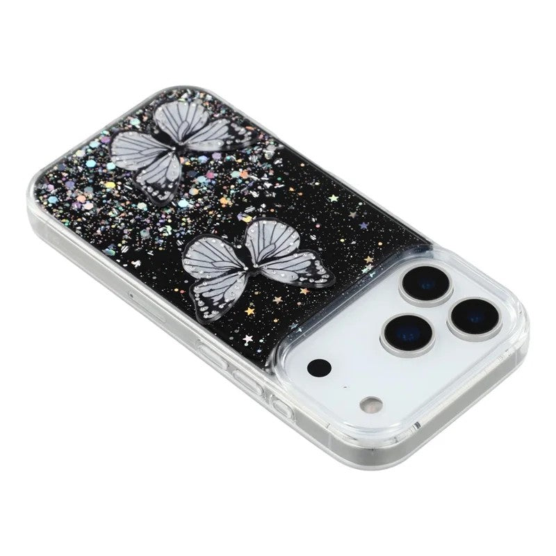 For-iPhone-17-Pro-Max-TPU-Case-WANLONFENG-AW-Series-PVC-Butterfly-Epoxy-Phone-Cover-with-HD-Film-Black