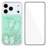 For-iPhone-17-Pro-Max-TPU-Case-WANLONFENG-AW-Series-PVC-Butterfly-Epoxy-Phone-Cover-with-HD-Film-Green