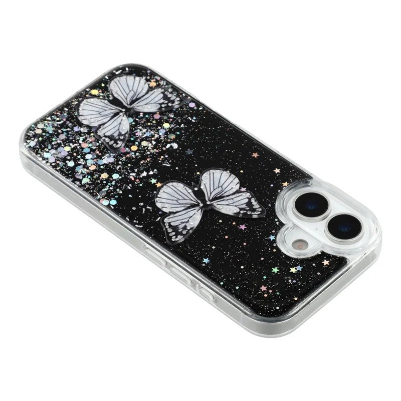 For-iPhone-17-TPU-Case-WANLONFENG-AW-Series-PVC-Butterfly-Epoxy-Phone-Cover-with-HD-Film-Black