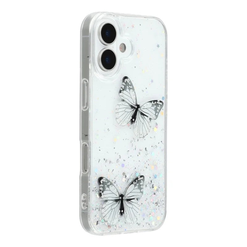 For-iPhone-17-TPU-Case-WANLONFENG-AW-Series-PVC-Butterfly-Epoxy-Phone-Cover-with-HD-Film-White