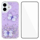 For-iPhone-17-TPU-Case-WANLONFENG-AW-Series-PVC-Butterfly-Epoxy-Phone-Cover-with-HD-Film-Purple