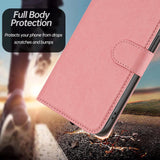 For-iPhone-17-Pro-Max-Leather-Case-Solid-Color-Phone-Cover-with-Wallet-Pink