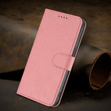 For-iPhone-17-Pro-Max-Leather-Case-Solid-Color-Phone-Cover-with-Wallet-Pink