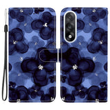 For-OnePlus-Nord-5-5G-/-Ace-5-Ultra-5-5G-Wallet-Case-Pattern-Printing-Leather-Stand-Phone-Cover-with-Strap-Ink-Blue-Flower