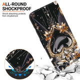 For-Samsung-Galaxy-A56-5G-Wallet-Case-Pattern-Printing-Leather-Stand-Phone-Cover-with-Strap-Black-Gold-Heart