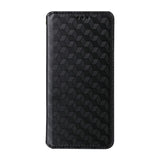 For-Realme-15-Pro-5G-/-15-5G-Case-Wallet-Rhombus-Imprinted-Leather-Phone-Cover-Black