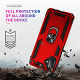 For-Samsung-Galaxy-A07-4G-Case-PC-+-TPU-Phone-Cover-with-Kickstand-Red
