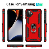 For-Samsung-Galaxy-A07-4G-Case-PC-+-TPU-Phone-Cover-with-Kickstand-Red
