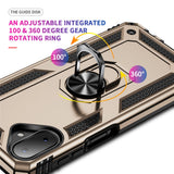 For-Samsung-Galaxy-A07-4G-Case-PC-+-TPU-Phone-Cover-with-Kickstand-Gold