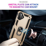 For-Samsung-Galaxy-A07-4G-Case-PC-+-TPU-Phone-Cover-with-Kickstand-Gold