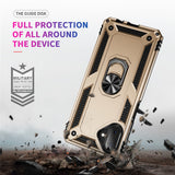 For-Samsung-Galaxy-A07-4G-Case-PC-+-TPU-Phone-Cover-with-Kickstand-Gold