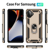 For-Samsung-Galaxy-A07-4G-Case-PC-+-TPU-Phone-Cover-with-Kickstand-Gold