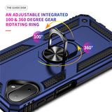 For-Samsung-Galaxy-A07-4G-Case-PC-+-TPU-Phone-Cover-with-Kickstand-Blue