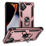 For-Samsung-Galaxy-A07-4G-Case-PC-+-TPU-Phone-Cover-with-Kickstand-Rose-Gold