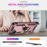 For-Samsung-Galaxy-A07-4G-Case-PC-+-TPU-Phone-Cover-with-Kickstand-Rose-Gold