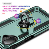 For-Samsung-Galaxy-A07-4G-Case-PC-+-TPU-Phone-Cover-with-Kickstand-Blackish-Green