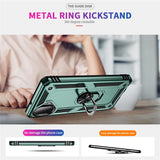 For-Samsung-Galaxy-A07-4G-Case-PC-+-TPU-Phone-Cover-with-Kickstand-Blackish-Green