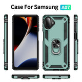 For-Samsung-Galaxy-A07-4G-Case-PC-+-TPU-Phone-Cover-with-Kickstand-Blackish-Green