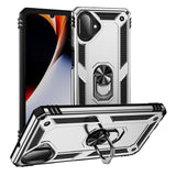 For-Samsung-Galaxy-A07-4G-Case-PC-+-TPU-Phone-Cover-with-Kickstand-Silver