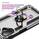 For-Samsung-Galaxy-A07-4G-Case-PC-+-TPU-Phone-Cover-with-Kickstand-Silver