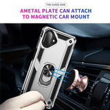 For-Samsung-Galaxy-A07-4G-Case-PC-+-TPU-Phone-Cover-with-Kickstand-Silver