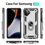 For-Samsung-Galaxy-A07-4G-Case-PC-+-TPU-Phone-Cover-with-Kickstand-Silver